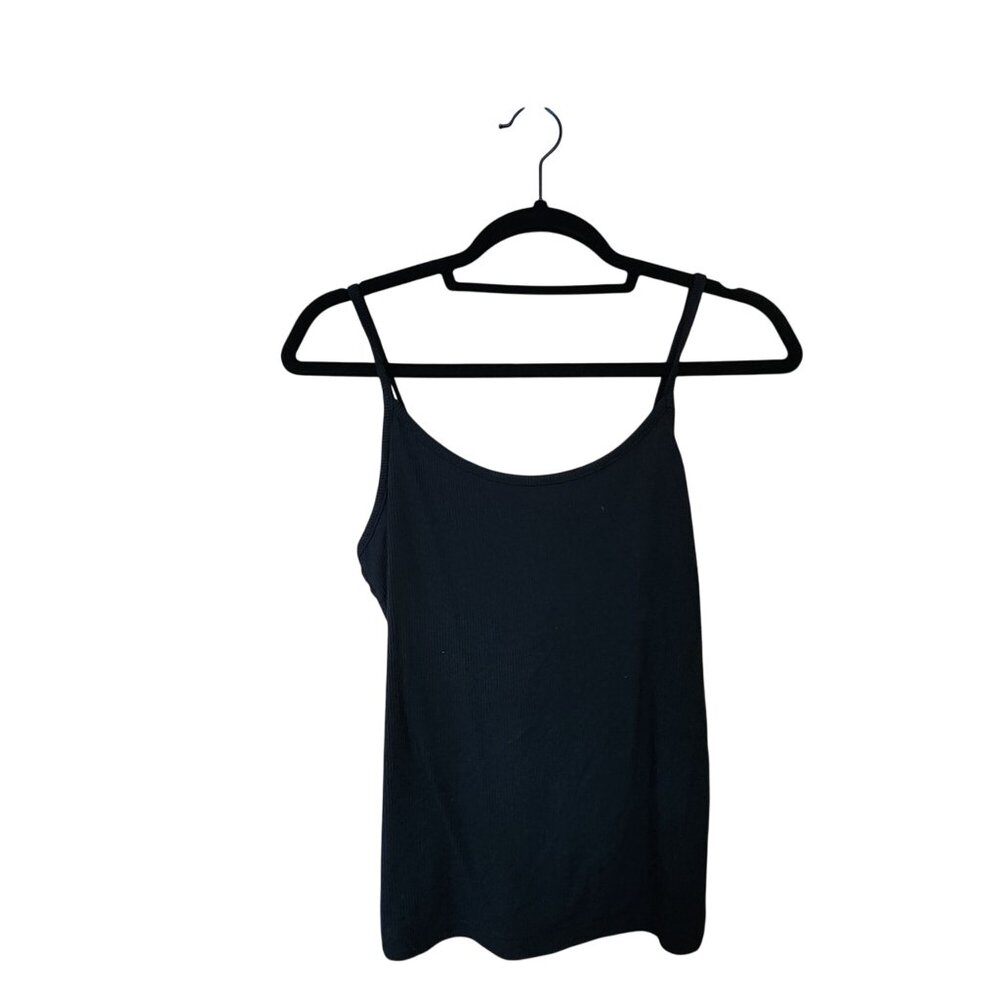 Stars Above Womens Ribbed Black Tank Top XS Soft & Comfortable